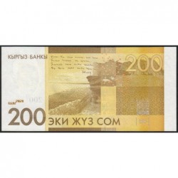 Kirghizistan - Pick 27b - 200 som - série CH - 2016 - Etat : NEUF