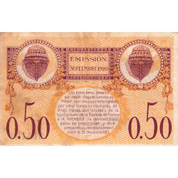 La Rochelle - Pirot 66-7 - 50 centimes - Série F - 09/1920 - Etat : TB
