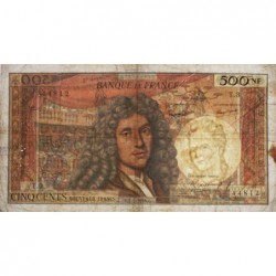 F 60-01 - 02/07/1959 - 500 nouv. francs - Molière - Série T.3 - Etat : B+