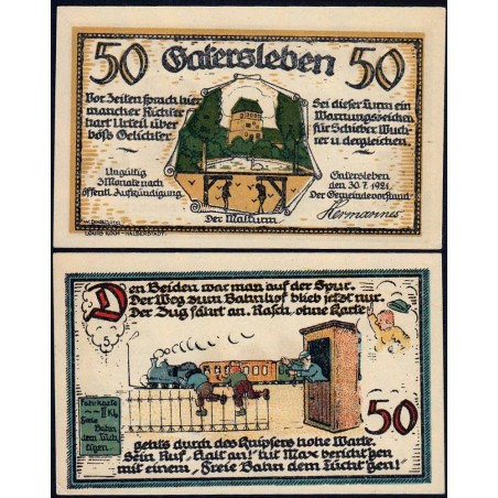 Allemagne - Notgeld - Gatersleben - 50 pfennig - 30/07/1921 - Etat : SPL