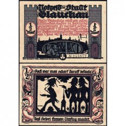 Allemagne - Notgeld - Glauchau - 1/2 mark - Type 2 - 01/06/1921 - Etat : SPL