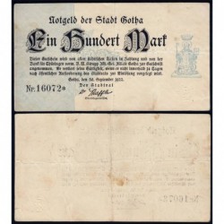 Allemagne - Notgeld - Gotha - 100 mark - Type 1 - 30/09/1922 - Etat : TTB