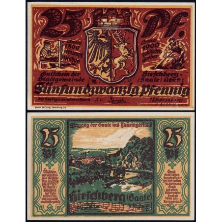 Allemagne - Notgeld - Hirschberg - 25 pfennig - 28/02/1921 - Etat : NEUF