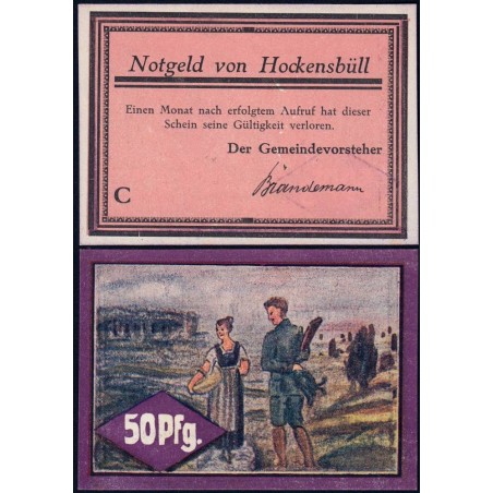 Allemagne - Notgeld - Hockensbüll - 50 pfennig - Série C - 1921 - Etat : pr.NEUF