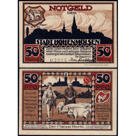 Allemagne - Notgeld - Hohenmölsen - 50 pfennig - 1921 - Etat : NEUF