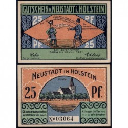 Allemagne - Notgeld - Neustadt-in-Holstein - 25 pfennig - 1921 - Etat : NEUF