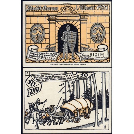 Allemagne - Notgeld - Herne - 50 pfennig - Type 2 - 01/07/1921 - Etat : NEUF