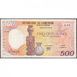 Cameroun - Pick 24a_4 - 500 francs - Série O.03 - 01/01/1988 - Etat : TB+