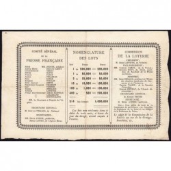 Algérie - Billet de loterie - 1 franc - 19/07/1881 - Etat : SUP