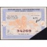 Centrafrique - Loterie - 100 francs - 6e tranche - 1971 - Etat : TTB+