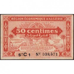 Algérie - Pick 97a - 50 centimes - Série C1 - 31/01/1944 - Etat : TTB+
