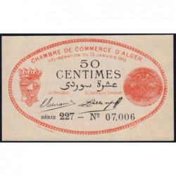 Algérie - Alger 137-5 - 50 centimes - Série 227 - 13/01/1915 - Etat : NEUF