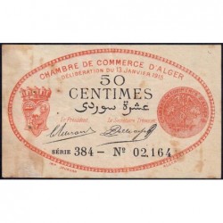 Algérie - Alger 137-5 - 50 centimes - Série 384 - 13/01/1915 - Etat : TB+