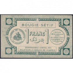 Algérie - Bougie-Sétif 139-2 - 1 franc - Série 39 - 17/04/1915 - Etat : SUP+
