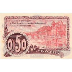Laval (Mayenne) - Pirot 67-3 - 50 centimes - Série U - 1920 - Etat : SUP+
