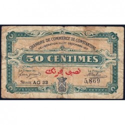 Algérie - Constantine 140-13 - 50 centimes - Série AG 32 - 01/12/1917 - Etat : B