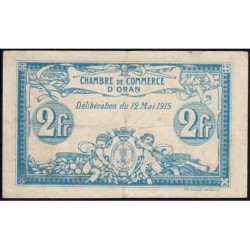 Algérie - Oran 141-3 - 2 francs - Série C - 12/05/1915 - Etat : TTB