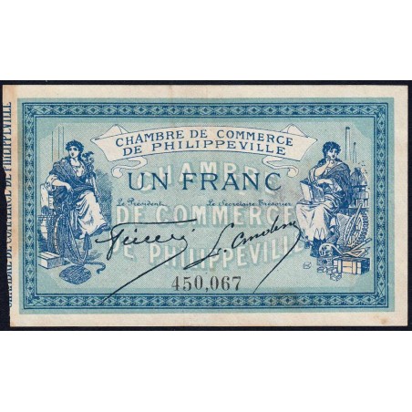 Algérie - Philippeville 142-6 - 1 franc - 10/11/1914 - Etat : TB
