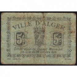 Algérie - Alger 1 - 5 centimes - 24/10/1916 - Etat : TB-