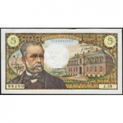 F 61-05 - 05/05/1967 - 5 francs - Pasteur - Série J.59 - Etat : SUP+