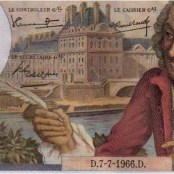 F 62-22 - 07/07/1966 - 10 francs - Voltaire - Série H.253 - Etat : SUP+