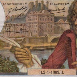 F 62-36 - 02/01/1969 - 10 francs - Voltaire - Série G.457 - Etat : TTB-