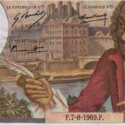 F 62-39 - 07/08/1969 - 10 francs - Voltaire - Série F.503 - Etat : TB+