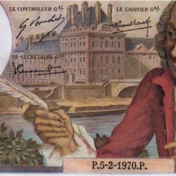 F 62-42 - 05/02/1970 - 10 francs - Voltaire - Série O.560 - Etat : SUP+
