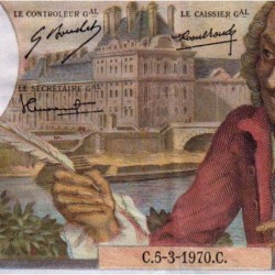 F 62-43 - 05/03/1970 - 10 francs - Voltaire - Série C.564 - Etat : TTB