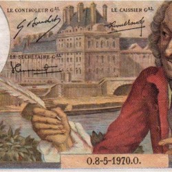 F 62-44 - 08/05/1970 - 10 francs - Voltaire - Série G.591 - Etat : TB+