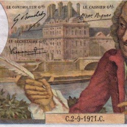 F 62-51 - 02/09/1971 - 10 francs - Voltaire - Série O.692 - Etat : TB+
