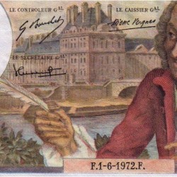 F 62-56 - 01/06/1972 (04/05/1972) - 10 francs - Voltaire - Série T.775 - Etat : TTB
