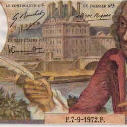 F 62-58 - 07/09/1972 - 10 francs - Voltaire - Série S.804 - Etat : SUP