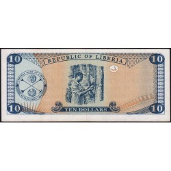 Libéria - Pick 22 - 10 dollars - Série BA - 1999 - Etat : TTB+