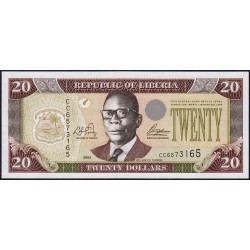 Libéria - Pick 28a - 20 dollars - Série CC - 2003 - Etat : NEUF