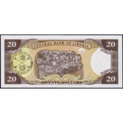 Libéria - Pick 28a - 20 dollars - Série CC - 2003 - Etat : NEUF