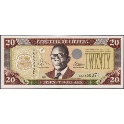 Libéria - Pick 28b - 20 dollars - Série CA - 2004 - Etat : NEUF