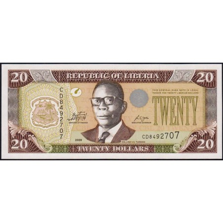 Libéria - Pick 28e - 20 dollars - Série CD - 2009 - Etat : NEUF