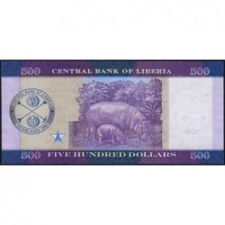Libéria - Pick 36a - 500 dollars - Série AA - 2016 - Etat : NEUF