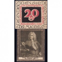 Allemagne - Notgeld - Halle-an-der-Saale - 20 pfennig - Type 2 - 1921 - Etat : NEUF