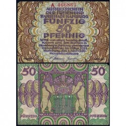 Allemagne - Notgeld - Hamburg - 50 pfennig - Série A - 01/06/1921 - Etat : TTB
