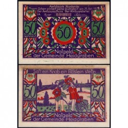 Allemagne - Notgeld - Heidgraben - 50 pfennig - 1921 - Etat : TTB