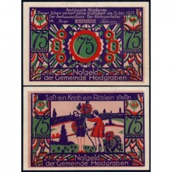 Allemagne - Notgeld - Heidgraben - 75 pfennig - 1921 - Etat : SPL