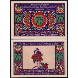 Allemagne - Notgeld - Heidgraben - 75 pfennig - 1921 - Etat : SPL