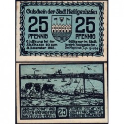 Allemagne - Notgeld - Heiligenhafen - 25 pfennig - 1921 - Etat : SPL