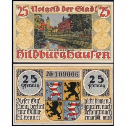 Allemagne - Notgeld - Hildburghausen - 25 pfennig - 1921 - Etat : NEUF
