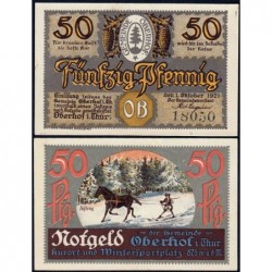 Allemagne - Notgeld - Oberhof - 50 pfennig - 01/10/1921 - Lettres OB - Etat : NEUF