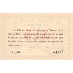 Le Havre - Pirot 68-1 - 50 centimes - Sans date - Etat : SUP