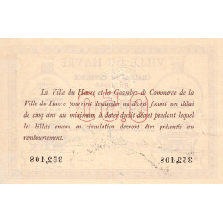 Le Havre - Pirot 68-1 - 50 centimes - Sans date - Etat : SUP