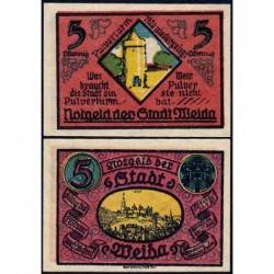 Allemagne - Notgeld - Weida - 5 pfennig - 30/09/1921 - Etat : NEUF